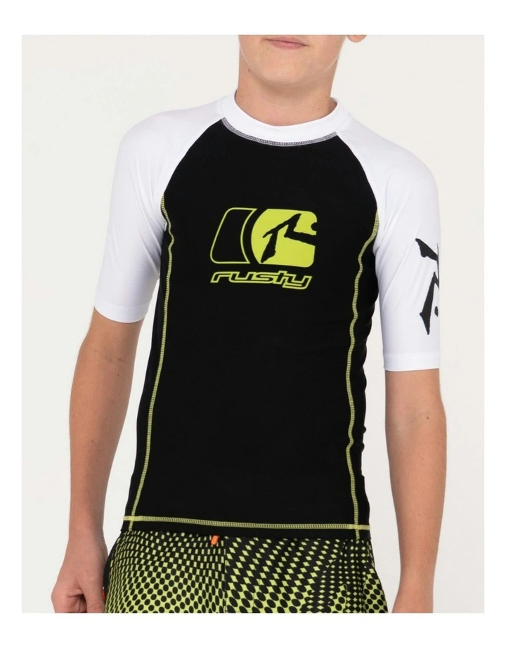 Y2shay Short Sleeve Surf Top in Black image 4