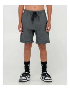 Hooked On Elastic Shorts in Grey