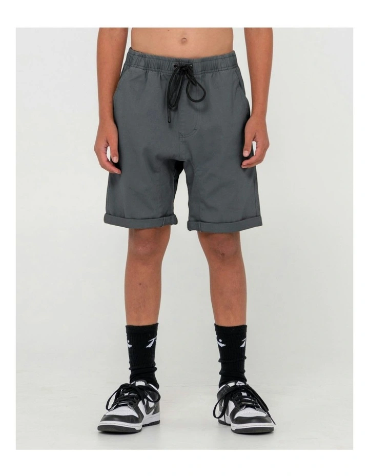 Hooked On Elastic Shorts in Grey image 1