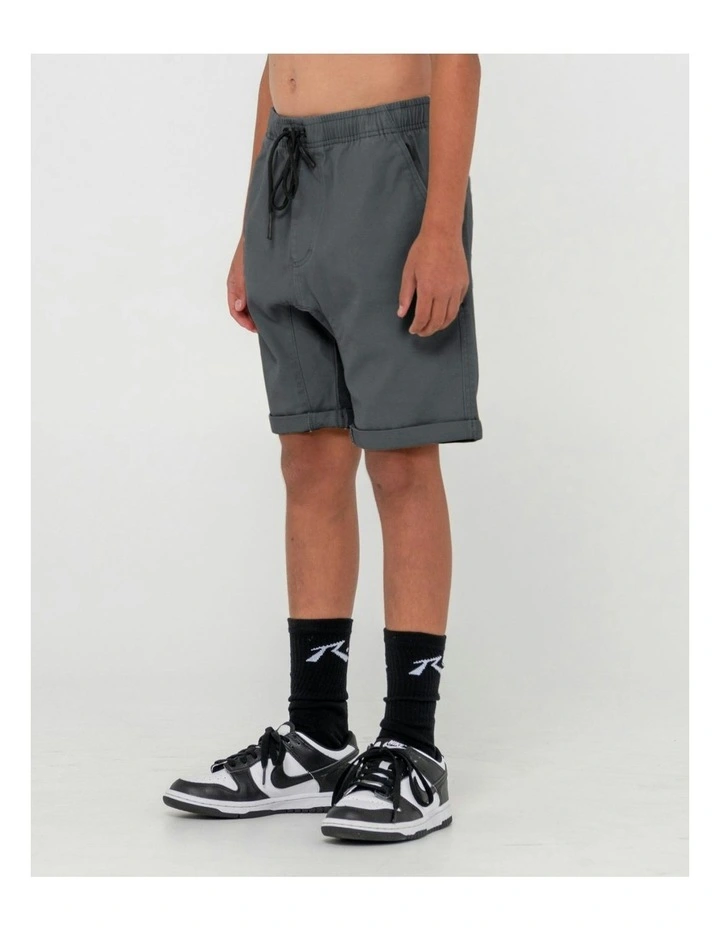 Hooked On Elastic Shorts in Grey image 3