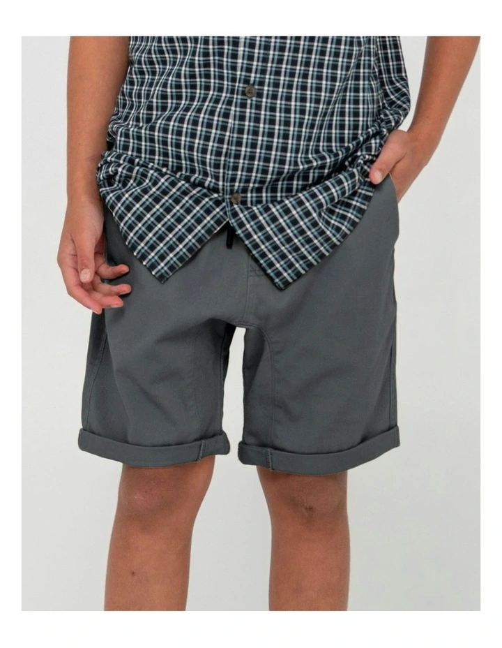 Hooked On Elastic Shorts in Grey image 4