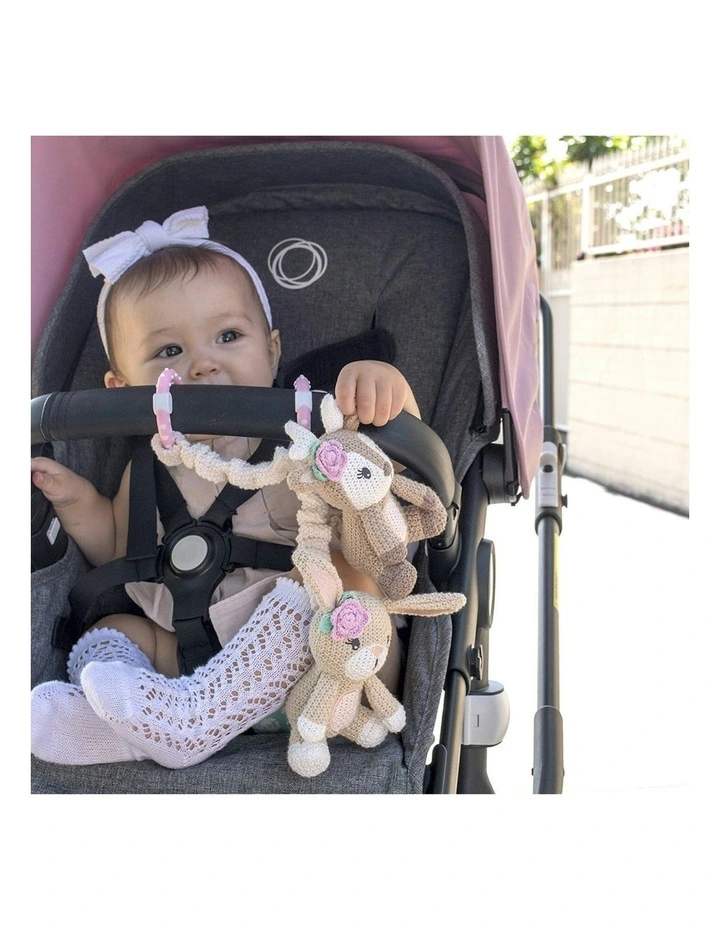 Fawn and Bunny Stroller Toys in Multi image 3