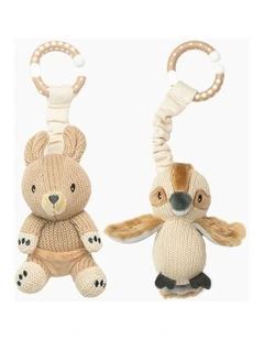 Stroller Toys Kangaroo & Kookaburra 2 Pack