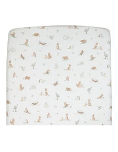 Organic Port-a-Cot Fitted Sheet Australiana