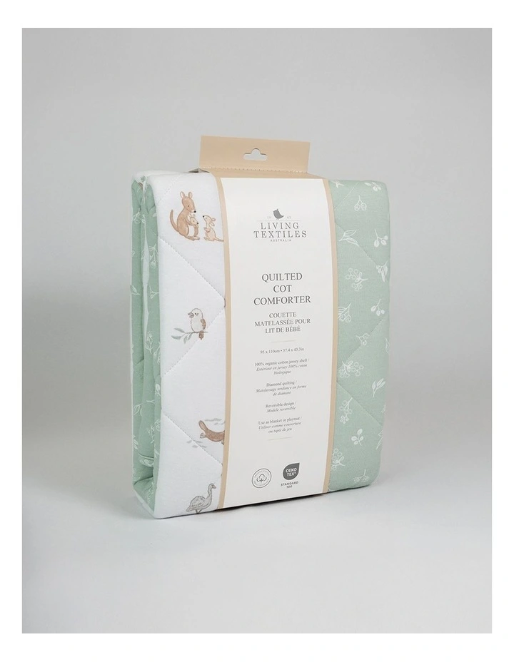 Reversible Quilted Cot Comforter Australiana image 6