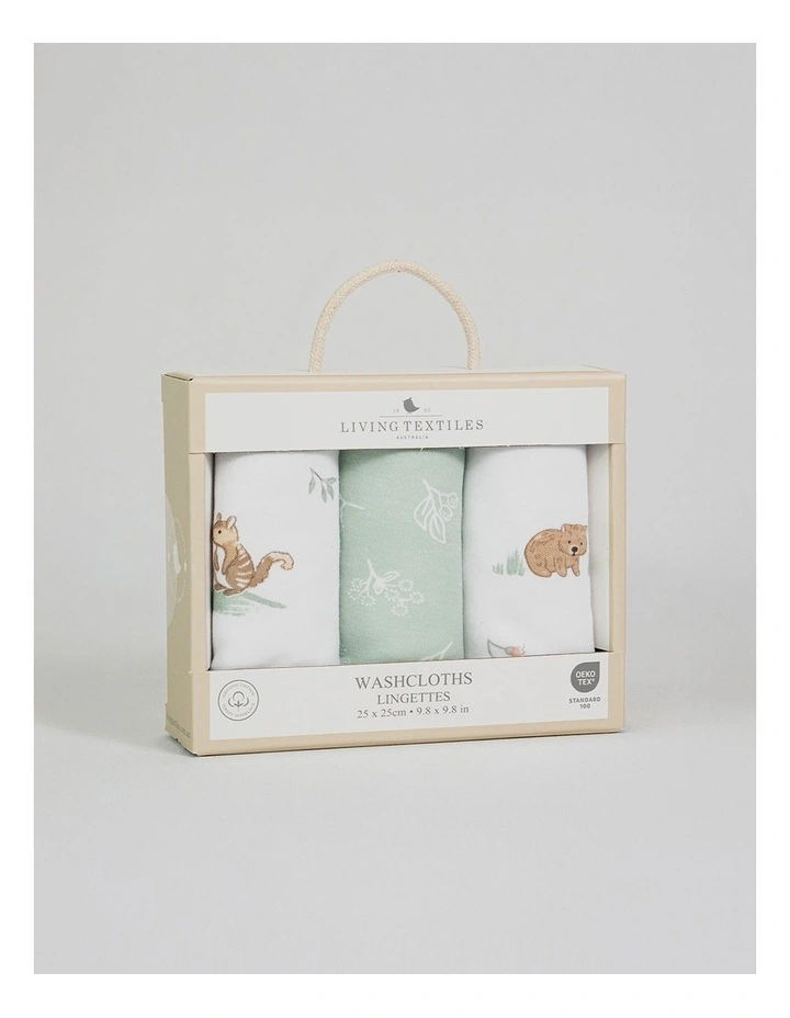 3 Pack Organic Wash Cloths Australiana image 5
