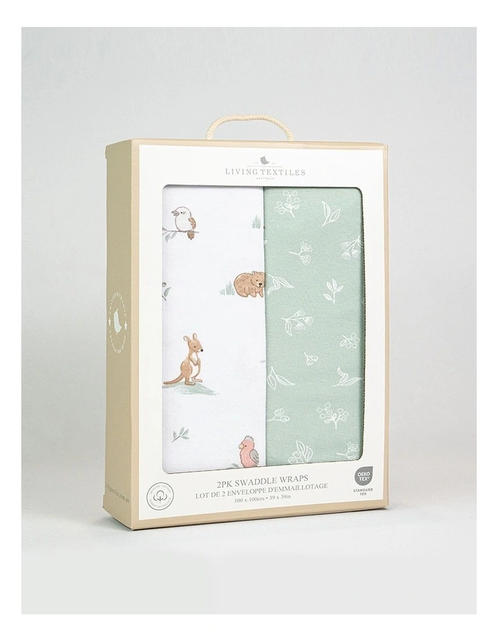 2 Pack Organic Swaddle Wraps Australiana image 6