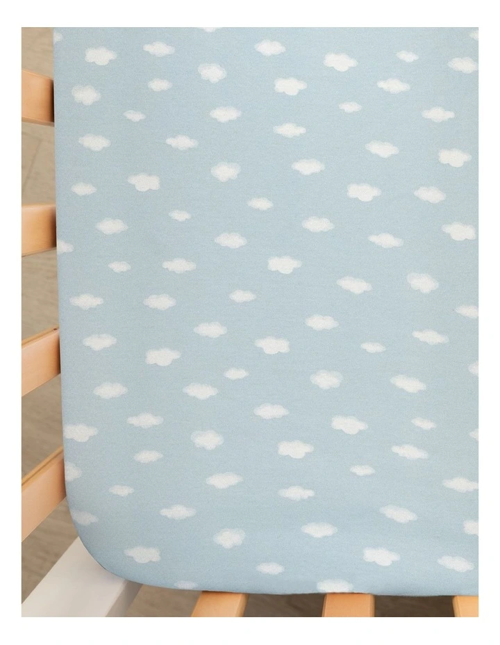 2 Pack Organic Cot Fitted Sheet Elephant Playtime image 5