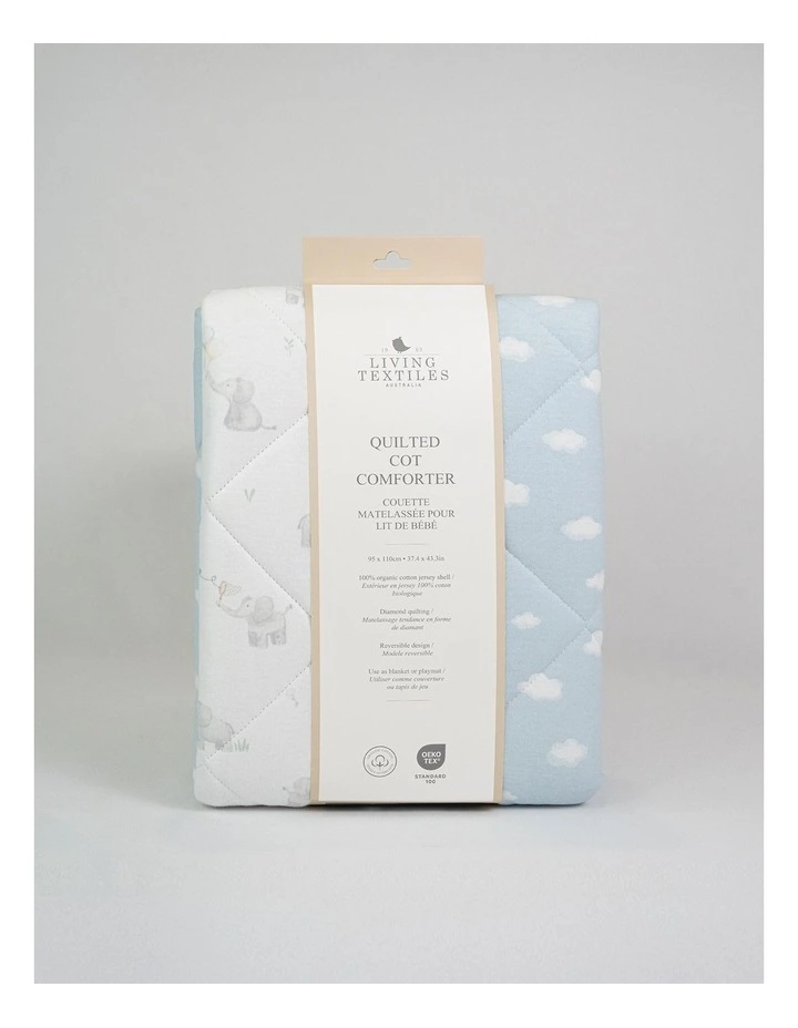 Reversible Quilted Cot Comforter Elephant Playtime image 6