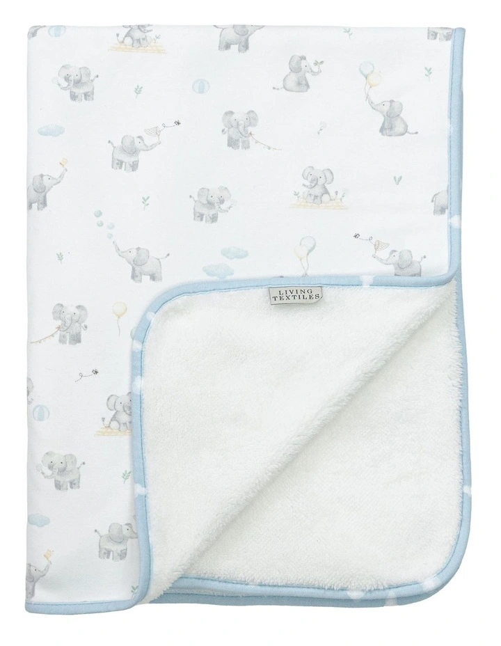 Sherpa Blanket Elephant Playtime image 1