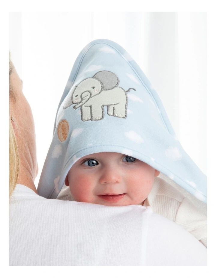 Organic Hooded Towel Elephant Playtime image 2