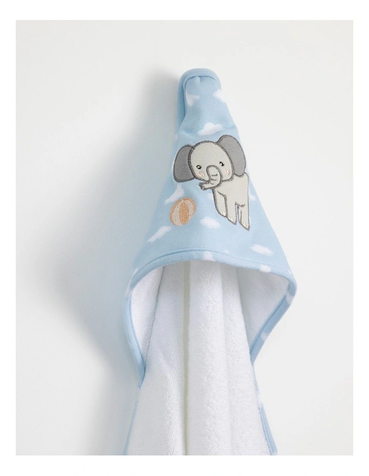 Organic Hooded Towel Elephant Playtime image 4