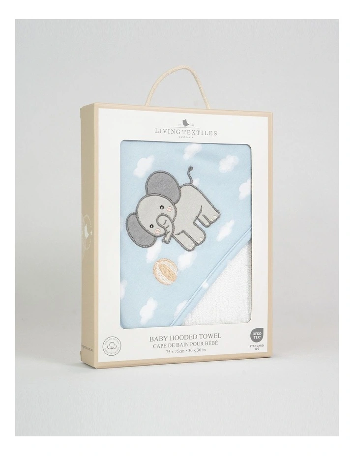 Organic Hooded Towel Elephant Playtime image 6