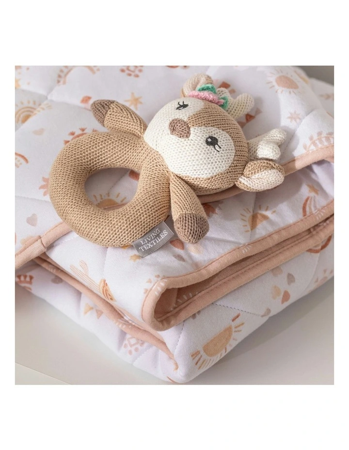 Ava The Fawn Knitted Ring Rattle image 4