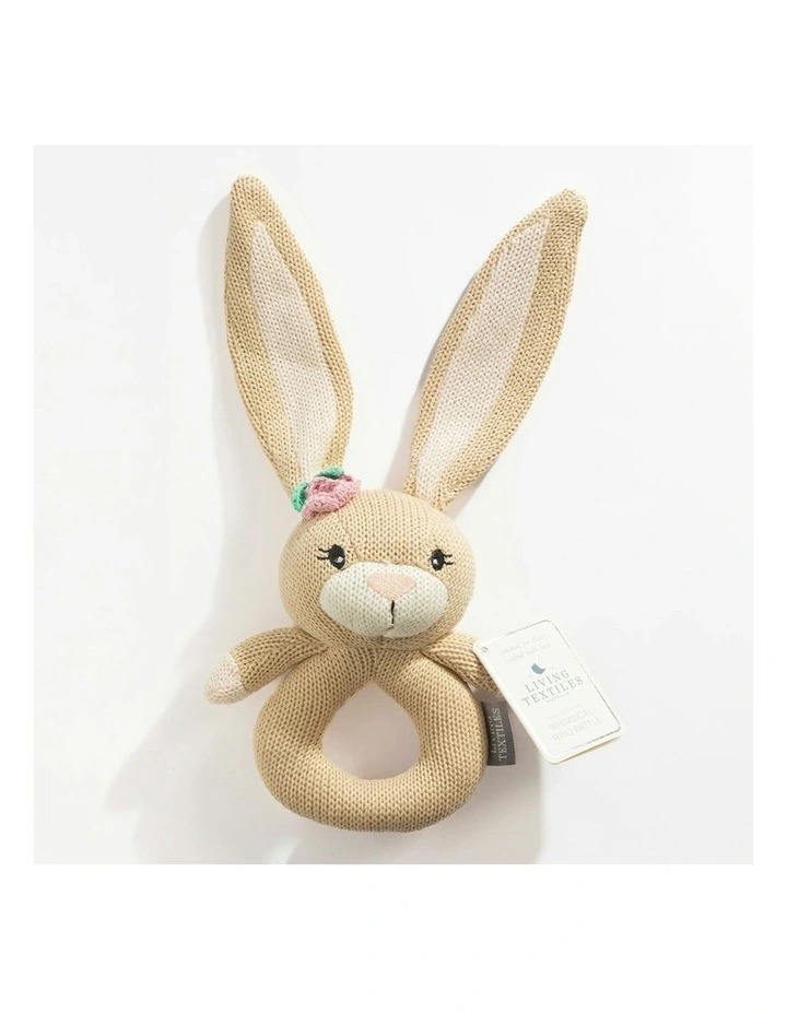 Amelia The Bunny Knitted Ring Rattle image 4