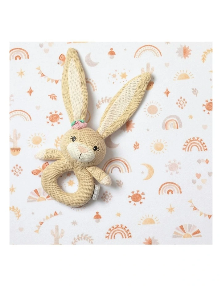Amelia The Bunny Knitted Ring Rattle image 5