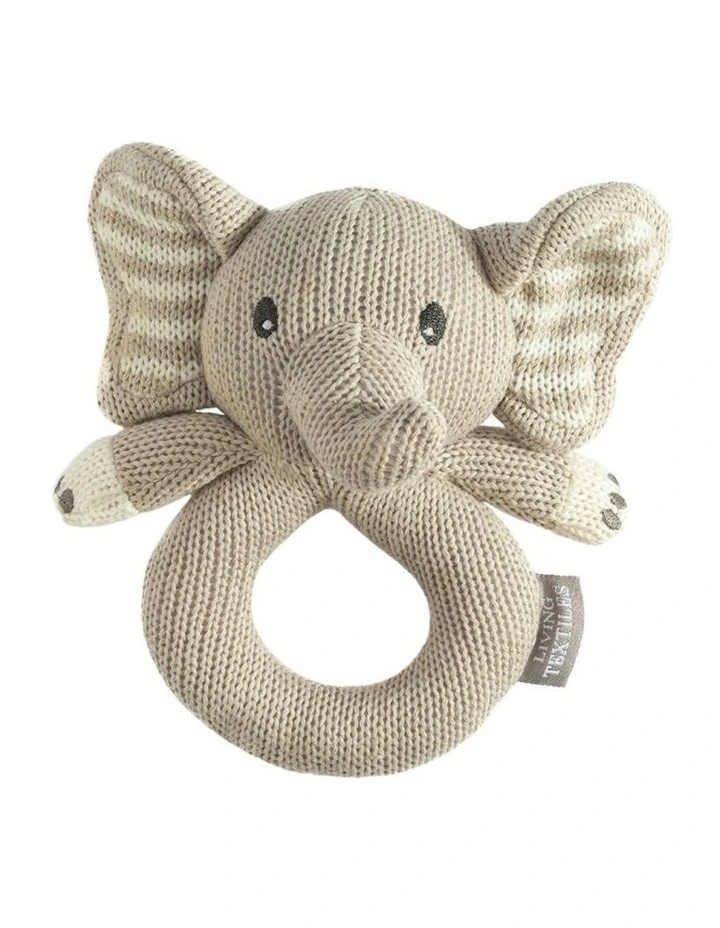 Mason The Elephant Knitted Ring Rattle image 2