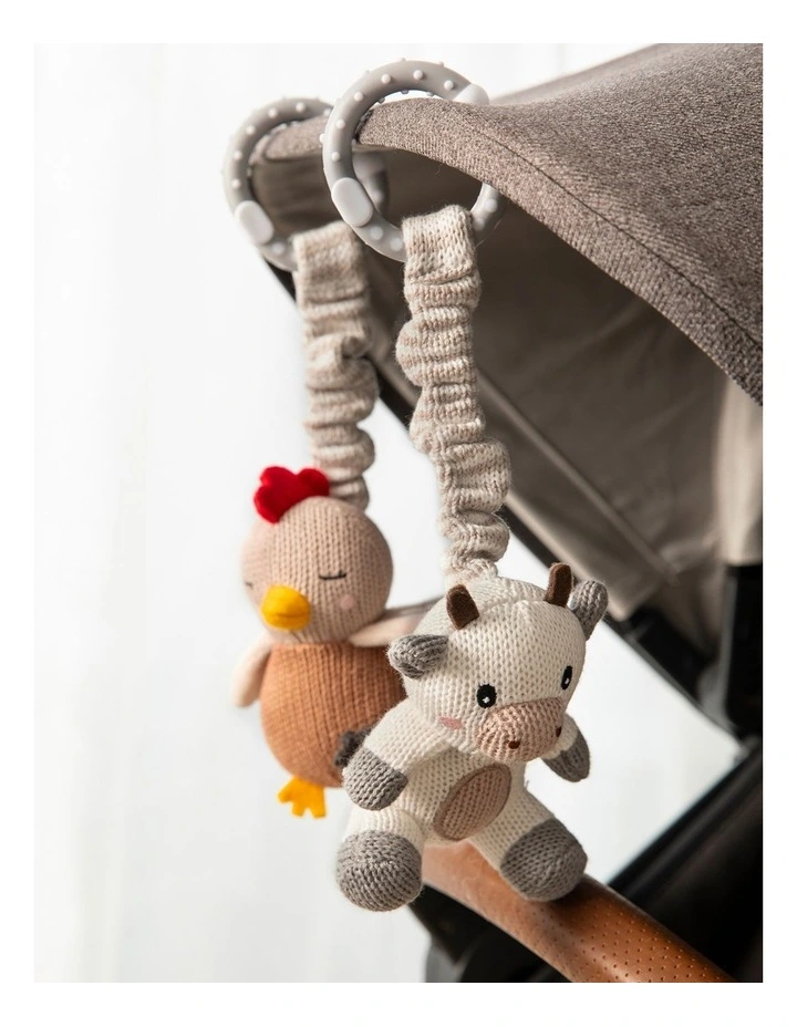Stroller Toy Pack Of 2 in Cow & Chicken image 3