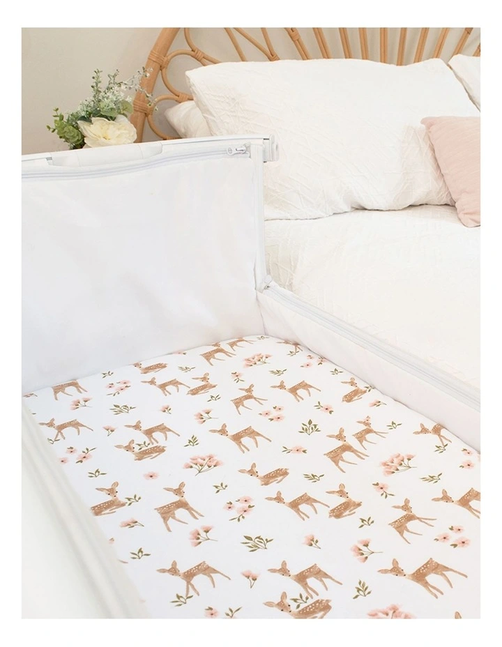 Jersey Bedside Sleeper Fitted Sheet Pack Of 2 in Sophia Garden image 4
