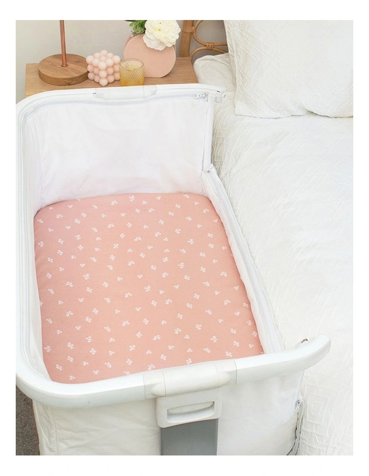 Jersey Bedside Sleeper Fitted Sheet Pack Of 2 in Sophia Garden image 5