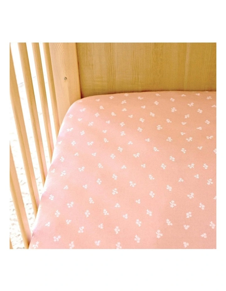 Jersey Cot Fitted Sheet Pack Of 2 in Sophia Garden image 3