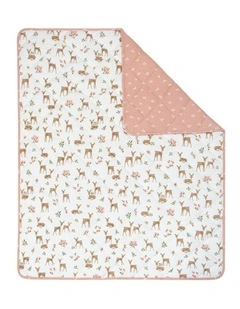 Reversible Quilted Cot Comforter in Sophia Garden