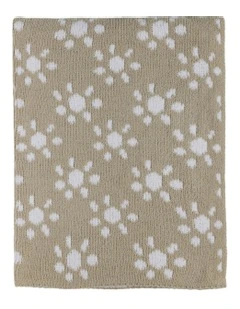 Chenille Blanket in Sunflower Taupe