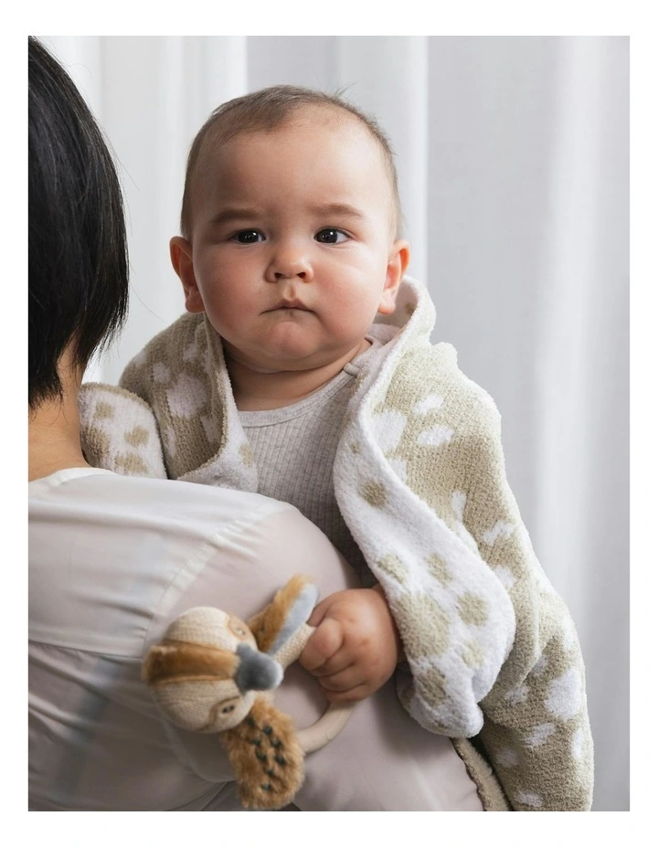 Chenille Blanket in Sunflower Taupe image 3