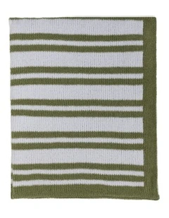 Chenille Blanket Stripes in Sage