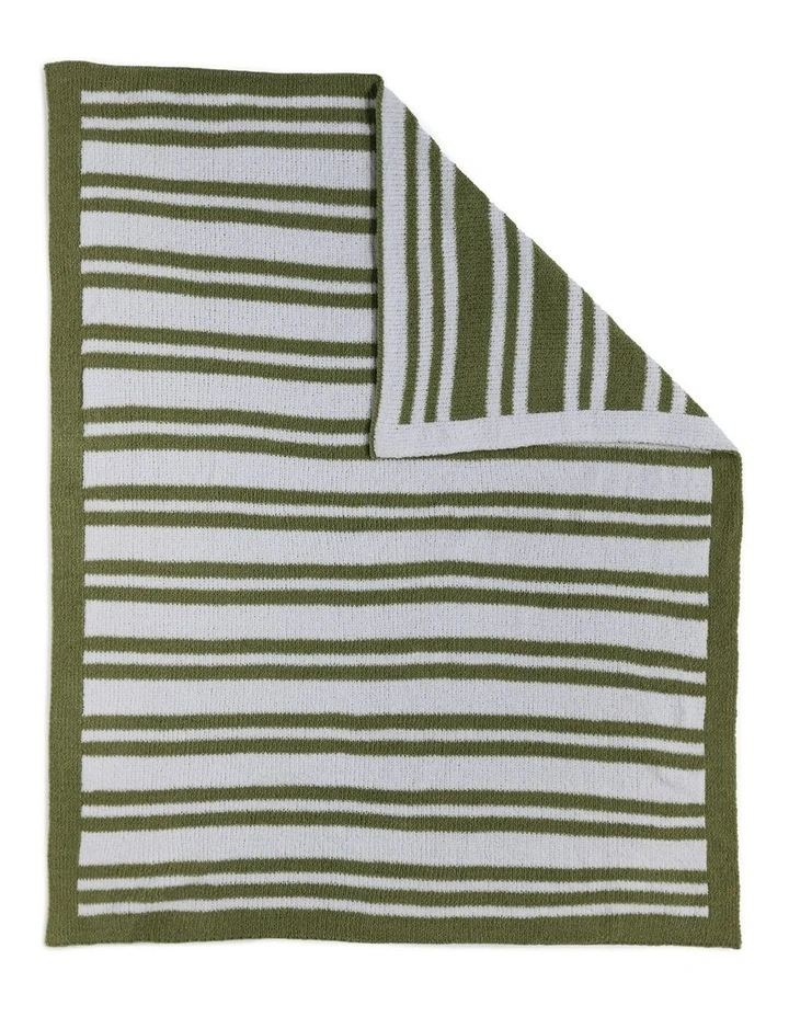 Chenille Blanket Stripes in Sage image 3