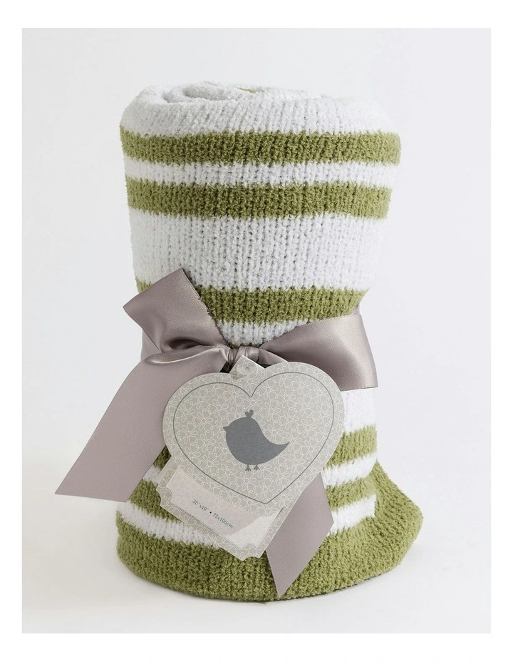 Chenille Blanket Stripes in Sage image 4