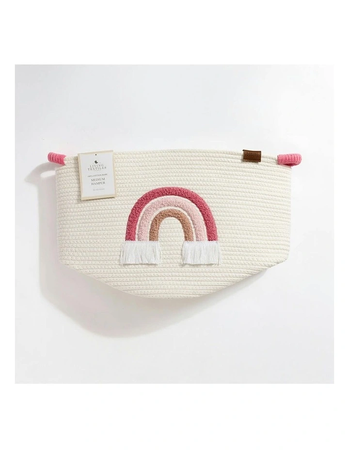 Cotton Rope Embroidered Hampers in Rainbow image 4