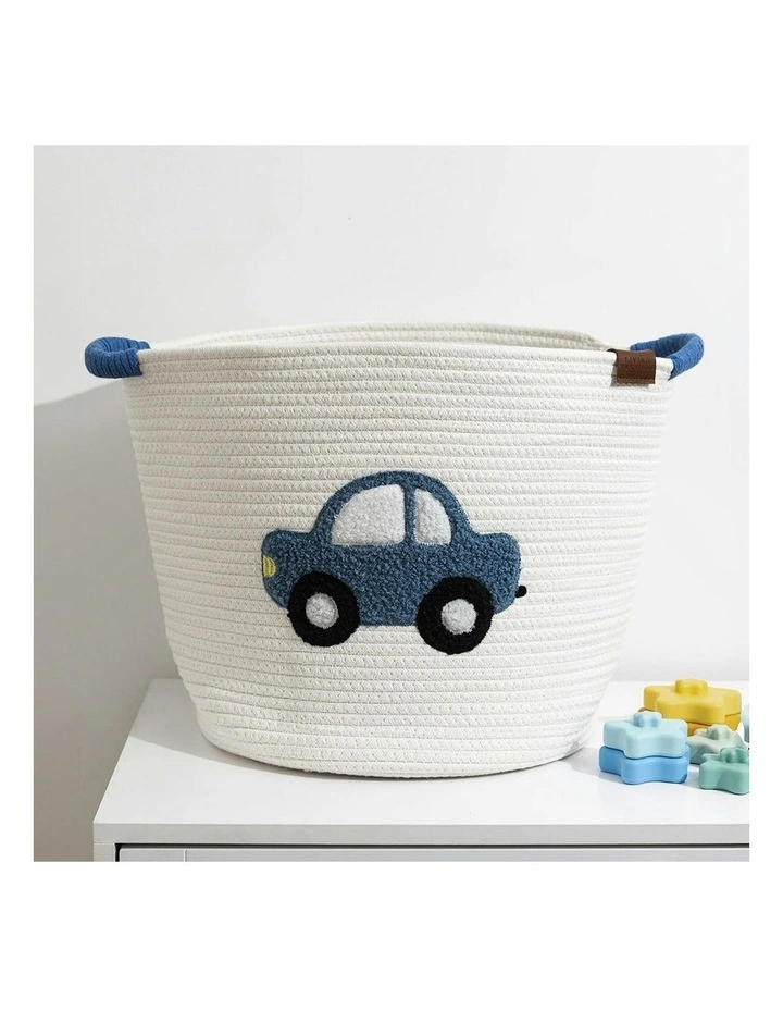 Cotton Rope Embroidered Hampers in Car image 2