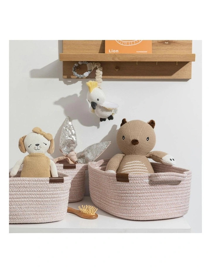 Cotton Rope Storage Set 3 Pieces in Pink image 3