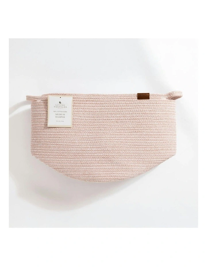 Cotton Rope Medium Hamper in Pink image 4