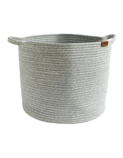 Cotton Rope Medium Hamper in Sage