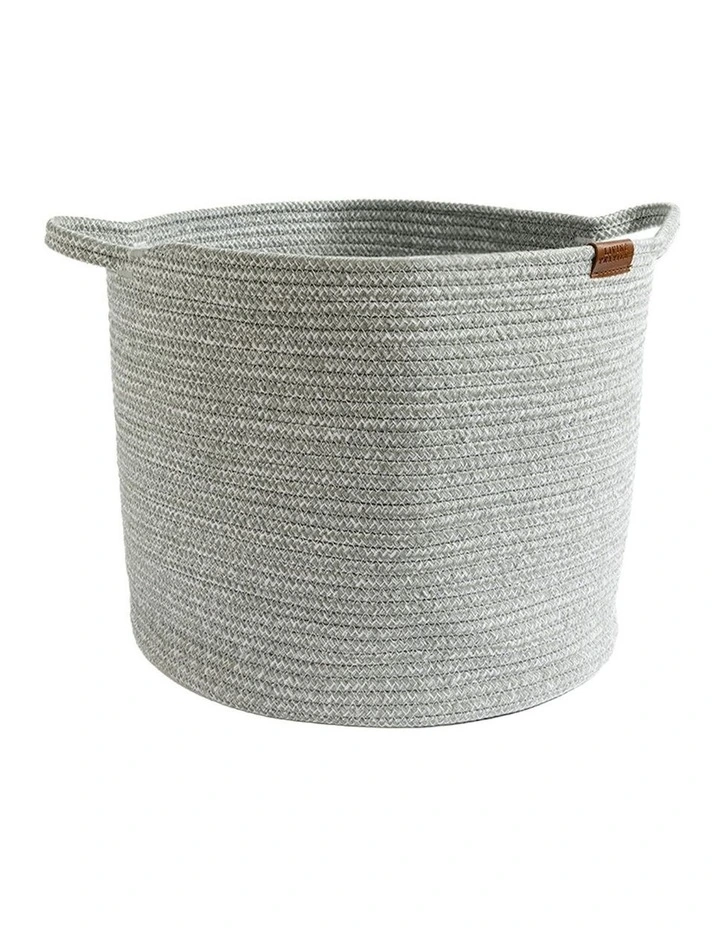 Cotton Rope Medium Hamper in Sage image 1