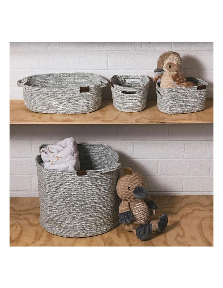 Cotton Rope Medium Hamper in Sage image 2