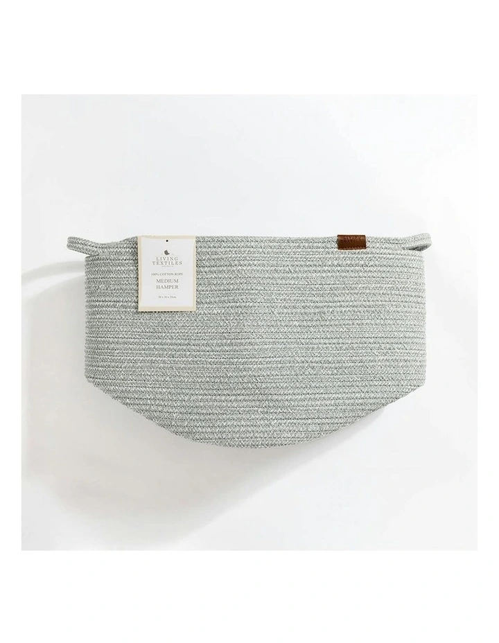 Cotton Rope Medium Hamper in Sage image 4