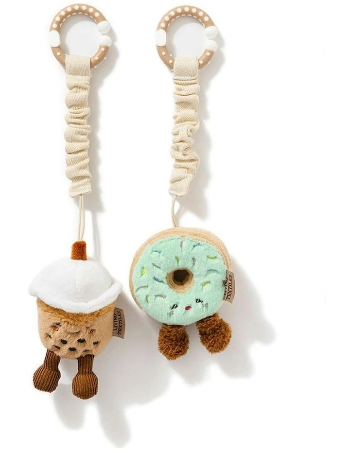Mini Market Brunch Stroller Toys 2 Pack in Boba Tea, Donut image 1