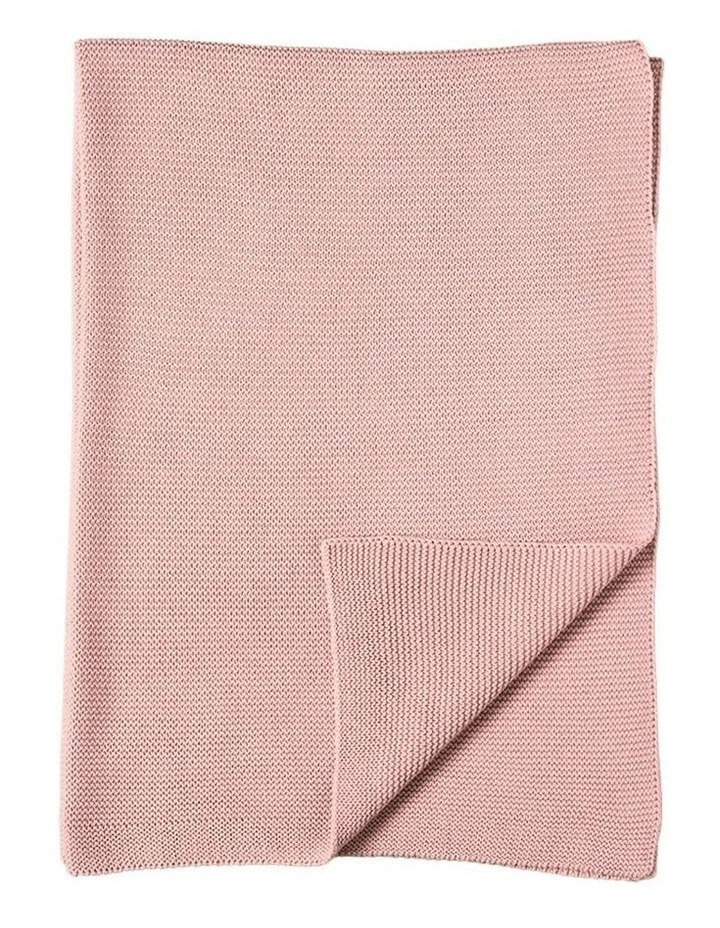 Pram Knitted Blanket in Dusty Rose image 2