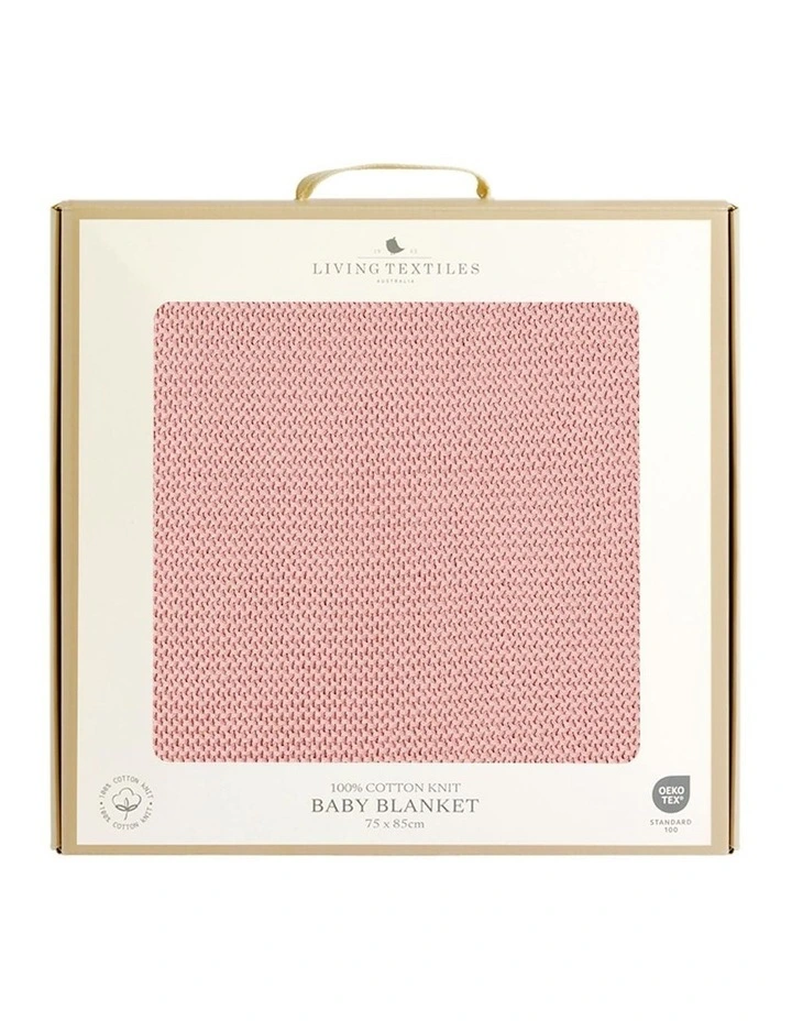 Pram Knitted Blanket in Dusty Rose image 7