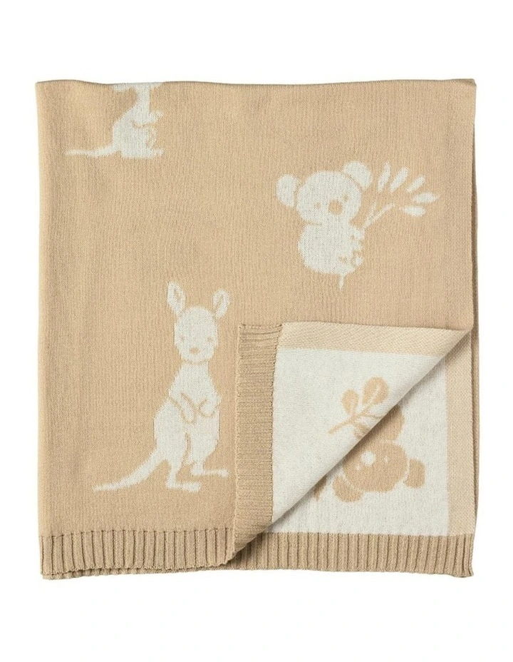 Australiana Pram Knitted Blanket in Multi image 2