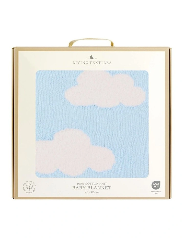 Pram Knitted Blanket in Cloud Blue image 6