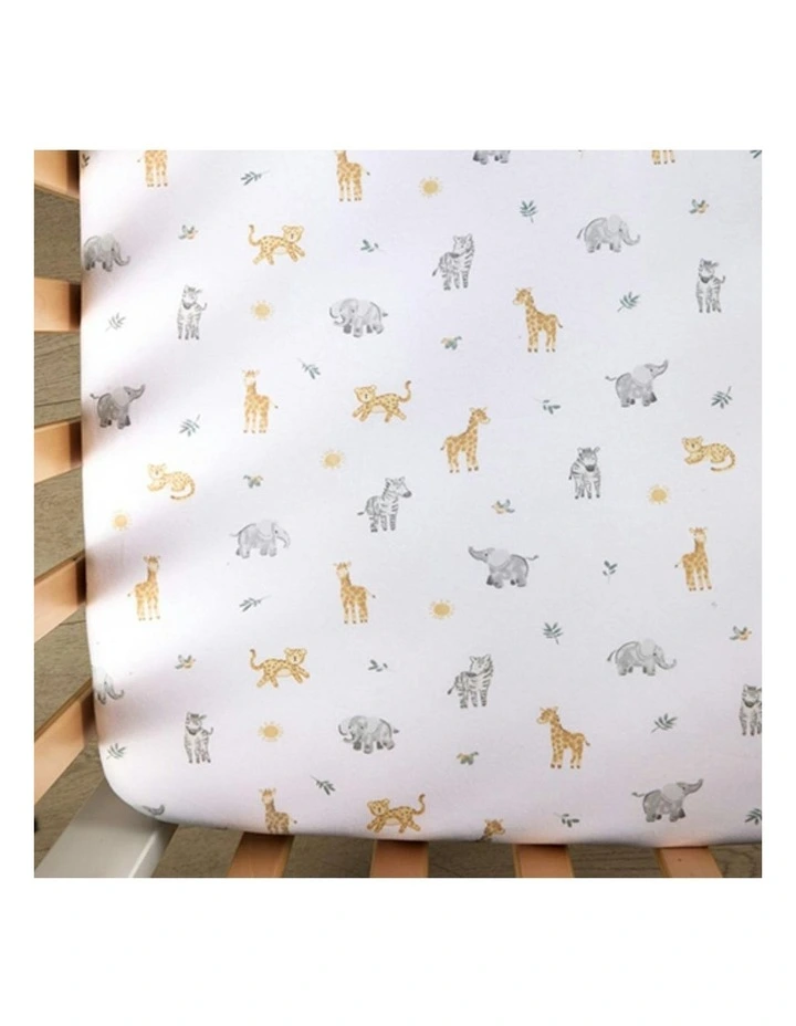 Organic Cot Fitted Sheet 2 Pack in Multi image 2
