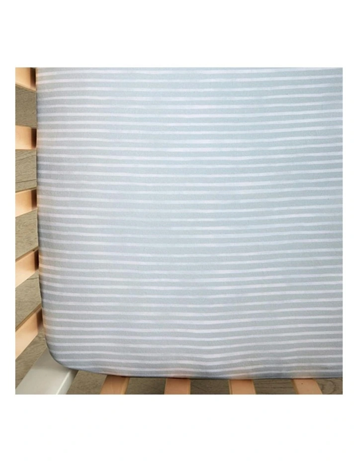 Organic Cot Fitted Sheet 2 Pack in Multi image 3