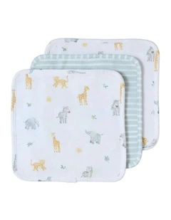 Organic Wash Cloths 3 Pack in Multi
