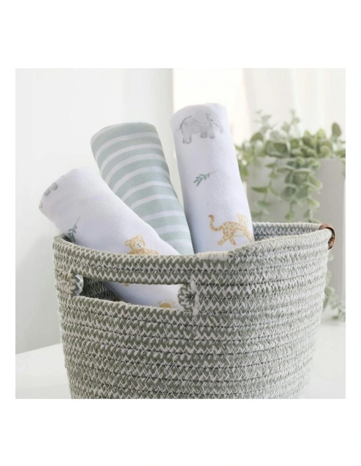 Organic Wash Cloths 3 Pack in Multi image 3