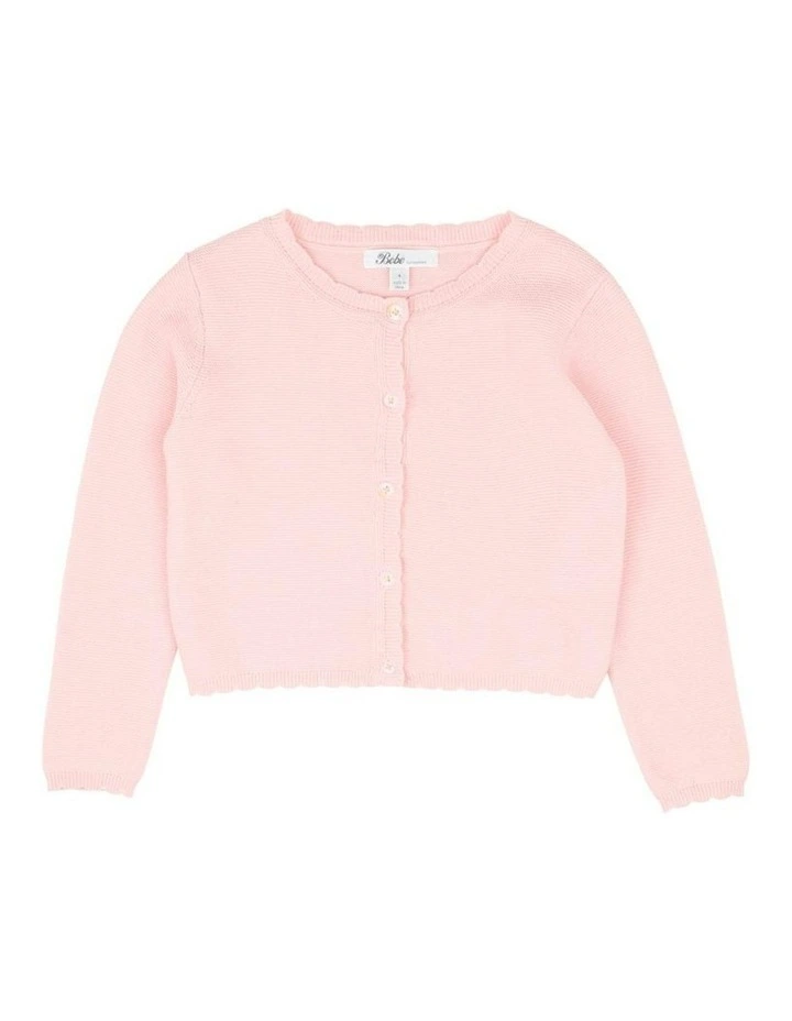 Icing Knitted Cardigan 3-7 Years in Pink image 1