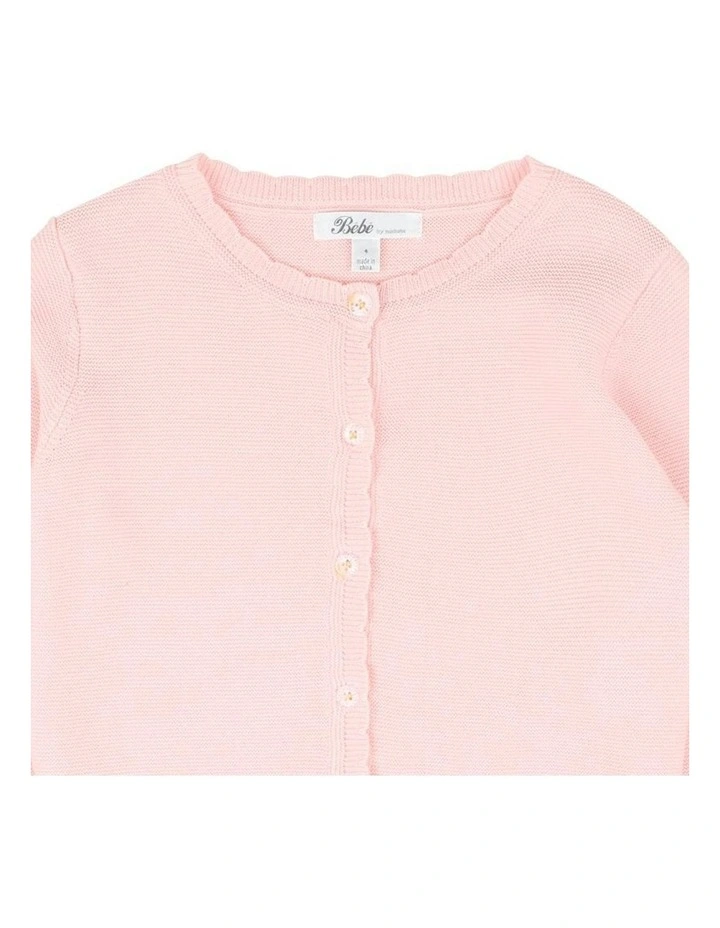 Icing Knitted Cardigan 3-7 Years in Pink image 3